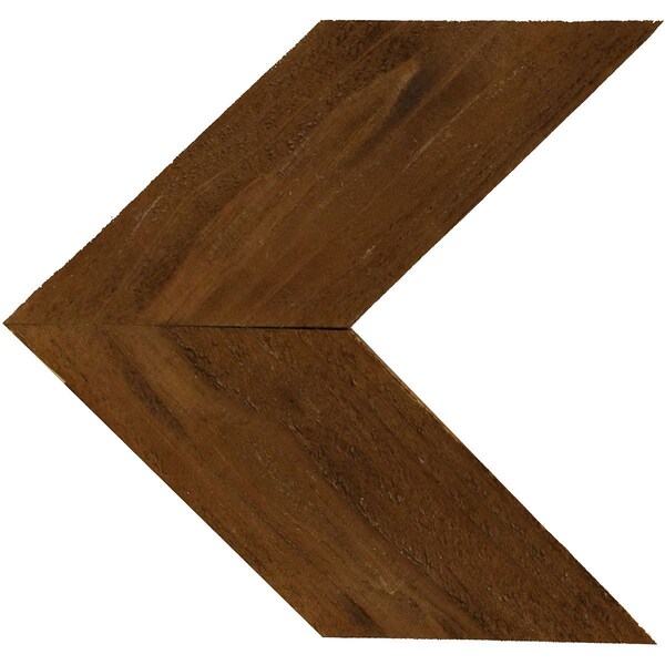 Ekena Millwork 14 3/4"W x 14"H x 3/4"D Vintage Farmhouse 5 1/2" Chevron, Barnwood Decor Collection, Weathered Brown DECR14X14X075CHVBR - main